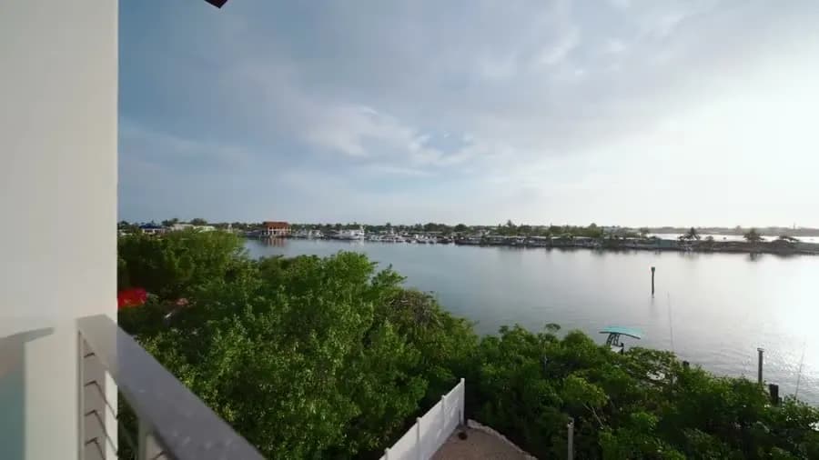 View over the water from the balcony
